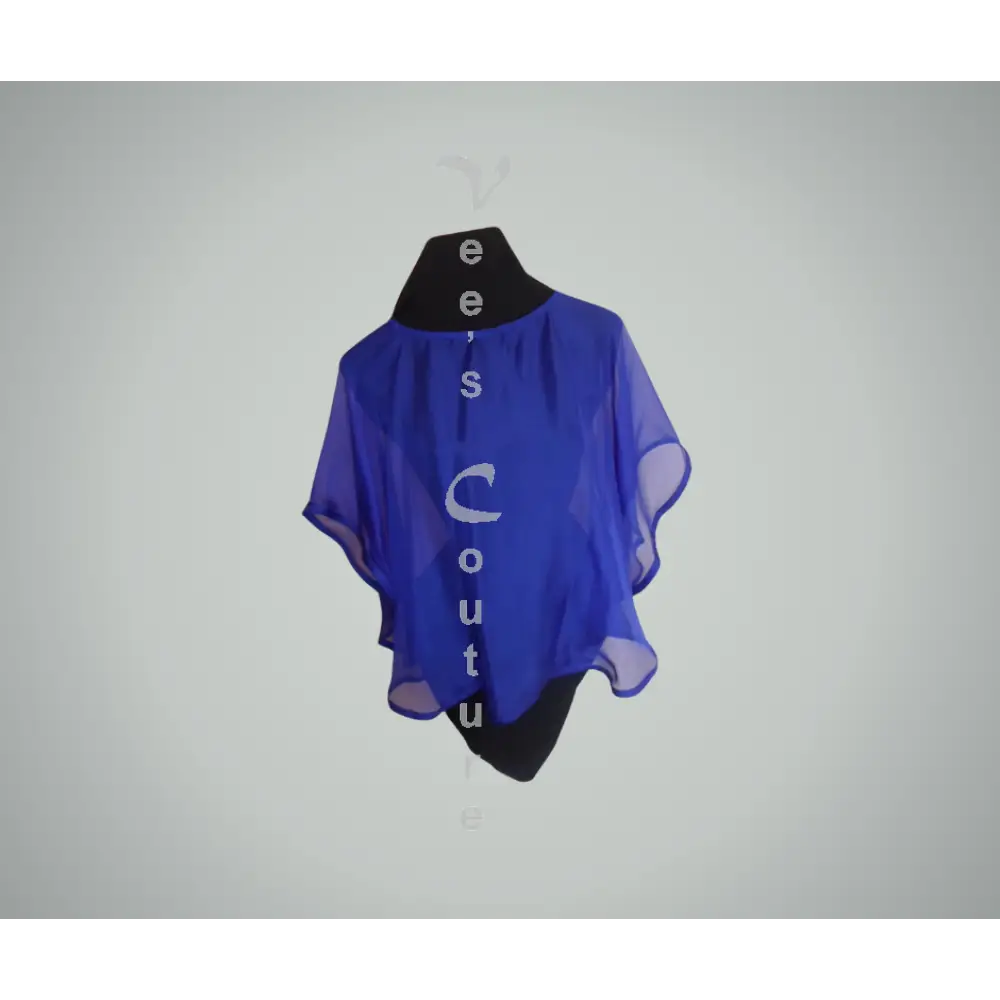 Full Size Poncho Blue Dress
